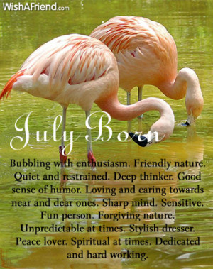 your birth month result born in july