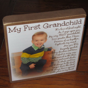 First Grandchild Poem Block- XL Personalized Photo Blocks- Custom made ...