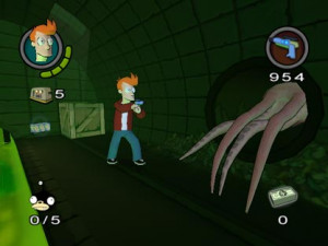 Fry navigates the sewers