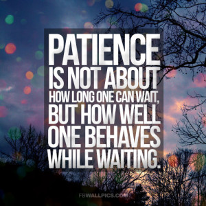 Waiting and Patience Wisdom Quote Picture