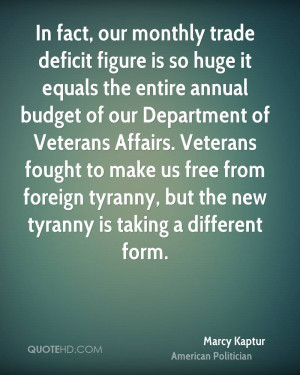 In fact, our monthly trade deficit figure is so huge it equals the ...