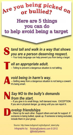 Five things you can do to help avoid being a target for #bullying