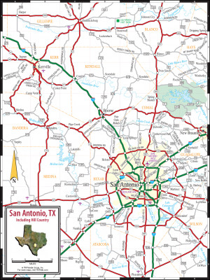 Downtown Austin Texas Tourist Map See Details From