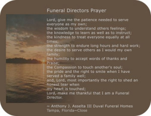 Funeral Director Prayer. Heritage Funeral Chapels, Crematory and ...