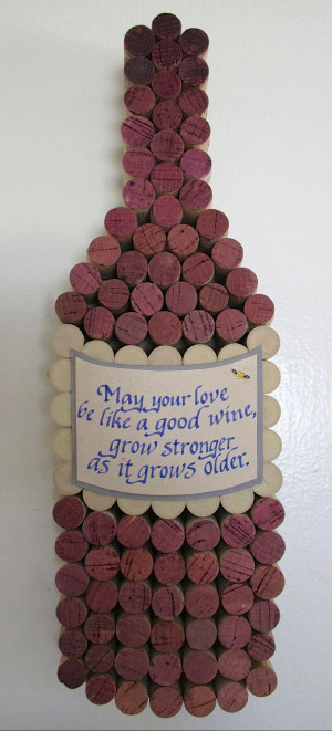 Handmade Wine Cork WIne Bottle Cork Board with Hand Cut Label with ...