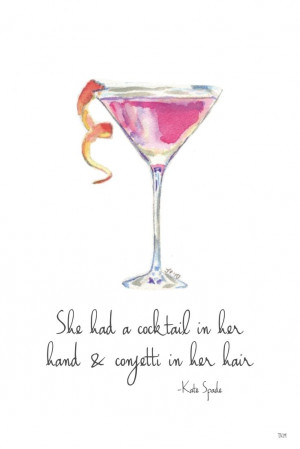 Cocktails and Confetti iPhone Wallpaper, inspired by Kate Spade. By ...