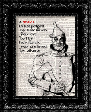 Wizard Of Oz Tin Man Heart Quote Dictionary by TheRekindledPage, $8.98 ...