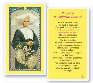 St. Catherine Laboure Laminated Prayer Cards 25 Pack - Full Color