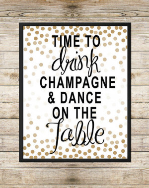 ... INSTANT DOWNLOAD Printable - New Years Party wall art typography decor