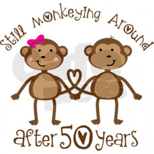 50th Anniversary Love Monkeys Mug by anniversarytshirts