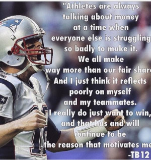 ... Patriot Way, best embodied in this quote from TB12 #Patriots (h/t @