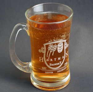 laser engraved beer mugs libby brand glass 15 oz glass mug with handle ...
