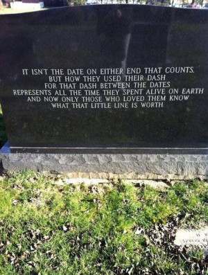 Awesome headstone quote