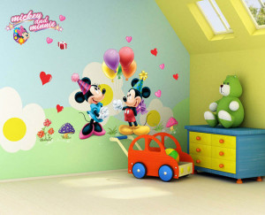 Mickey-Mouse-children-room-decoration-bedroom-wall-stickers-papel-de ...