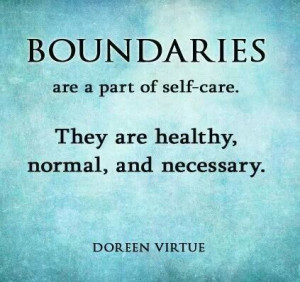 Boundaries are a necessity
