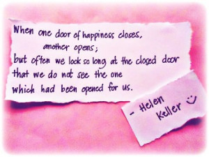 Helen keller, quotes, sayings, door of happiness, inspiring