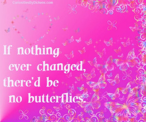 If nothing ever changed, there’d be no butterflies.