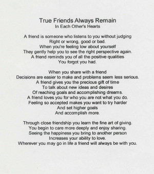 True Friends Always [Poem]