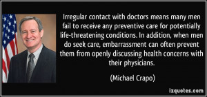 Irregular contact with doctors means many men fail to receive any ...