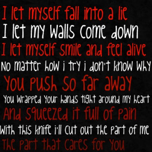 Let Myself Fall Into A Lie I Let My Walls Come Down