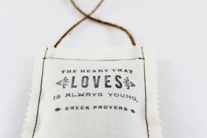 Inspirational Quote Sachet, Creamy White Lavender Sachet Greek Proverb ...