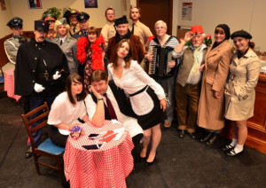 Cast shot of the production of 'Allo 'Allo', which begins this evening ...