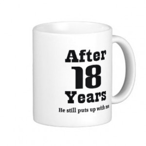 18th Anniversary Coffee Mugs, 18th Anniversary Mugs