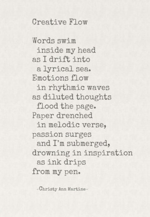Creative Flow - poem creativity art words poems quotes sayings verse ...