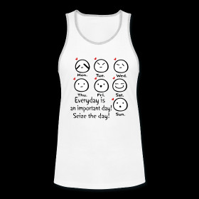 Seize the day quotes Men's contrast Tank Top ~ 1996