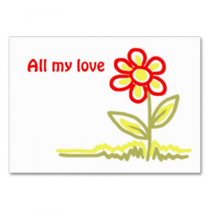 All my love gift tag profilecard