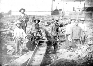White and Chinese miners at Auburn Ravine, circa 1852. Daguerrotype by ...