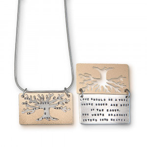 Love Tree, Inspirational Quote Necklace Jewelry