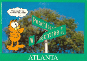 Garfield the Cat on Peachtree Street in Georgia
