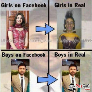 Girls on Facebook Vs Boys on Facebook