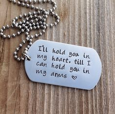 ... steel military dog tag gift for him deployment gift on Etsy, $20.00