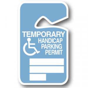 Home > Tags > Parking Tags > Temporary Handicap Stock Parking Permit