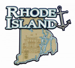 ... Wizard - Altered States Collection - Die Cuts - Map of Rhode Island