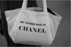 chanel my other bag is chanel bag white bag bags tote funny fashion ...