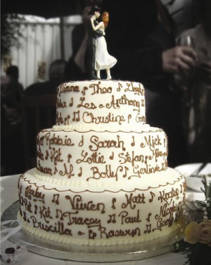 Wedding Cake with Quote