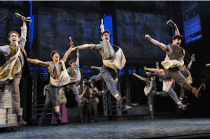 The cast of Disney's Tony-winning Broadway musical Newsies, which will ...