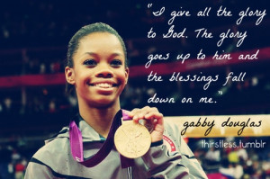 Gabby Douglas winning the gold medal and turning everyone's attention ...