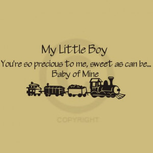 Details about Little Boy Quote w Train Vinyl Wall Words Decal Quote