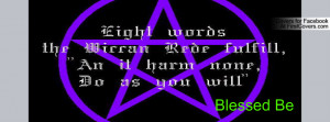 Wiccan Rede Profile Facebook Covers
