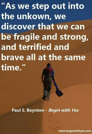 Step out into the unknown