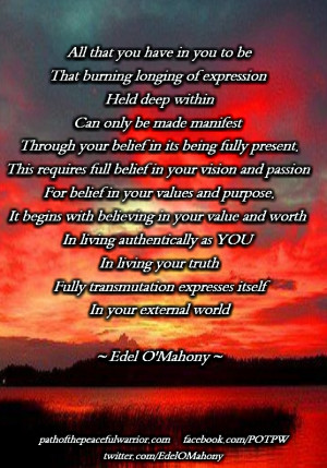 All that you have in you to be That burning longing of expression Held ...