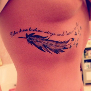 ... black #tattoo #quote #beatles #BlackBird #song #quote #tattoos #inked