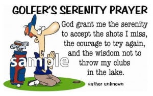 Details about GOLFER'S SERENITY PRAYER Funny Golf T-Shirt ANY SIZE