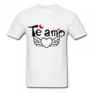 Love you in Spanish language Te amo txt Music Quotes Tee for Boy 2014 ...
