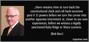 time to turn back the constitutional clock and roll back excessive ...