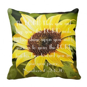 Mother's Day sunflower bible verse pillow